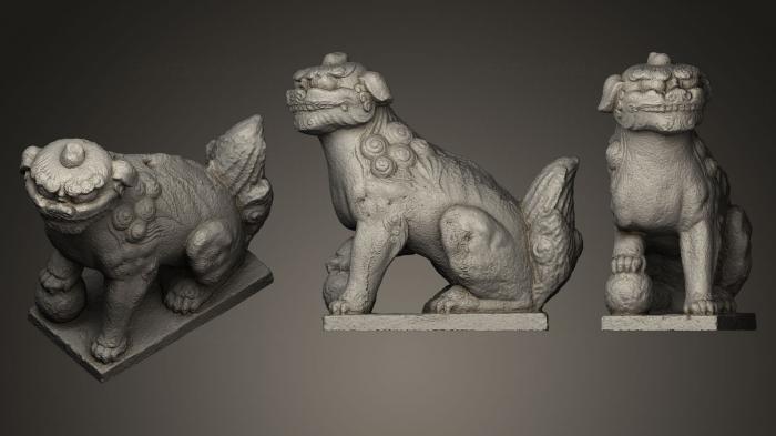 Figurines lions tigers sphinxes (STKL_0008) 3D model for CNC machine